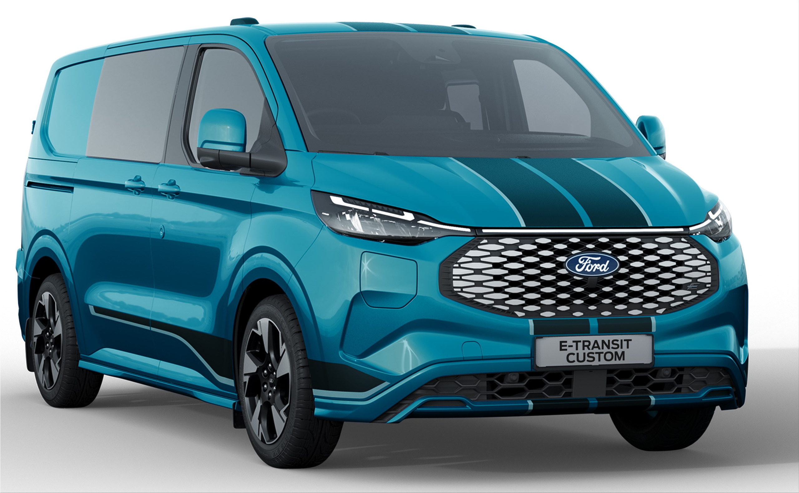 The new Ford E-Transit Custom is an all-electric van for small