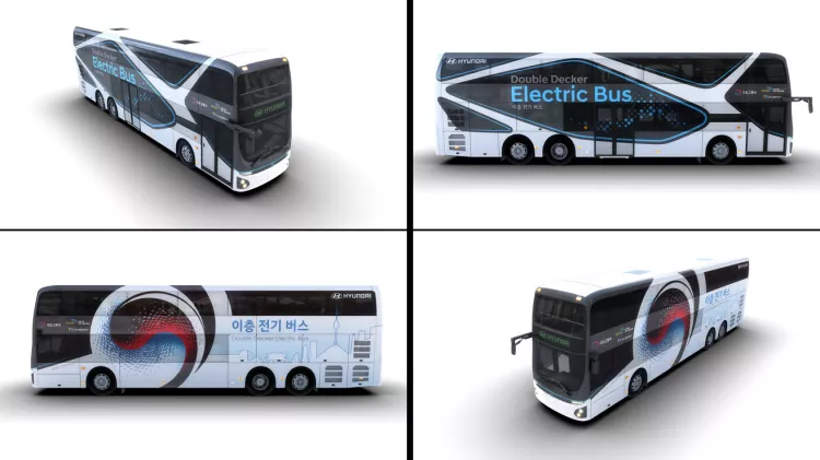 Hyundai Motor's double-decker electric bus with 300 km of autonomy