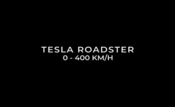 Tesla Roadster accelerates from 0 to 400 km / h