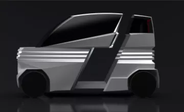 The iEV Z electric quadricycle is the narrowest electric car in the world